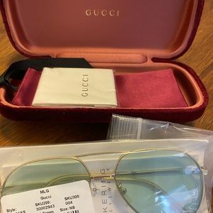 Gucci Unisex Aviator Sunglasses GG0356S